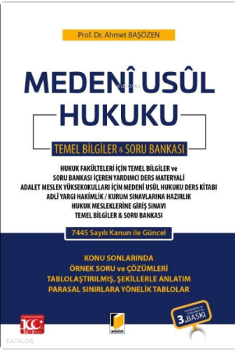 Medeni Usul Hukuku Temel Bilgiler & Soru Bankası