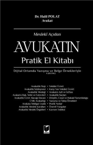 Mesleki Açıdan Avukatın Pratik El Kitabı - Kitapiks.com