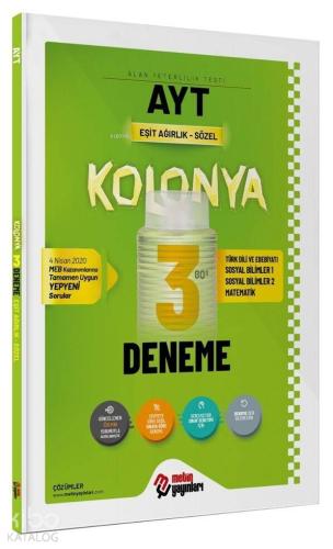 Metin Yayınları AYT Eşit Ağırlık Kolonya 3 Deneme 2020 Özel Metin