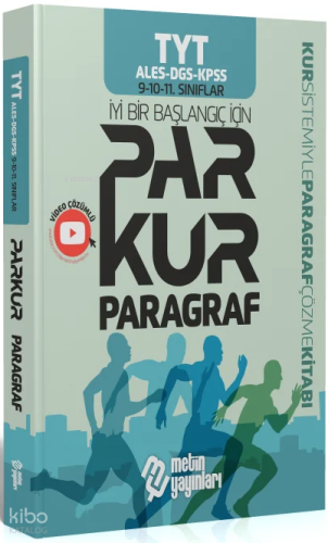 Metin Yayınları YKS TYT ALES DGS KPSS Parkur Paragraf Soru Kitabı Çözümlü