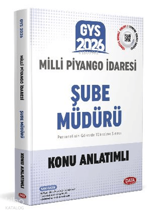 Milli Piyango İdaresi Genel Müdürlüğü GYS Şube Müdürü Konu Anlatımlı