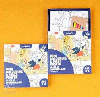 Mini Colouring&Maze Poster Alice In Wonderland
