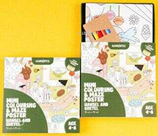 Mini Colouring&Maze Poster Hansel And Gretel