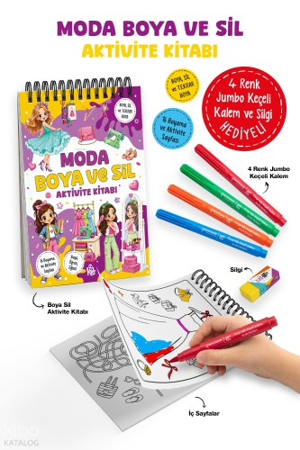 Moda – Boya ve Sil Aktivite Kitabı