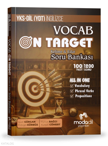 Modadil Yayınları YKSDİL (YDT) Vocab On Target Kelime & Edat Soru Bankası