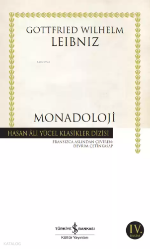 Monadoloji; Hasan Ali Yücel Klasikler Dizisi