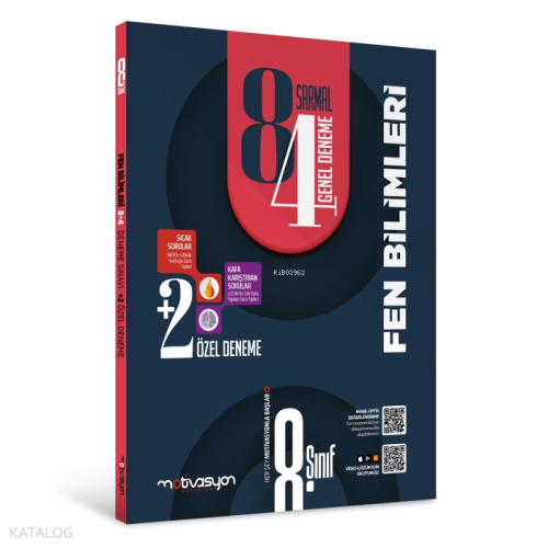 Motivasyon Yayınevi 8. Sınıf 12'li Fen Bilimleri Denemeleri (8 Sarmal-4 Genel+2 Özel Deneme)