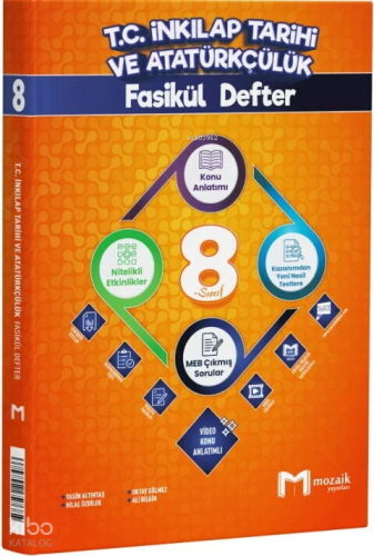 Mozaik 8. Sınıf TC İnkılap Tarihi ve Atatürkçülük Fasikül Defter Konu 