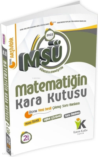 MSÜ Matematiğin Kara Kutusu 2. Cilt Konu Özetli Dijital Çözümlü Çıkmış Soru Bankası