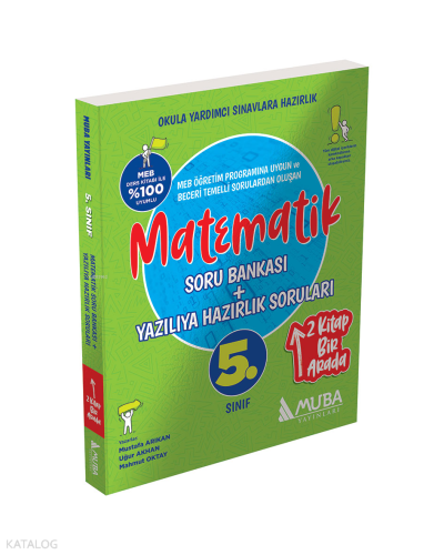 Muba Yayınları 5. Sınıf Matematik Soru Bankası + Yazılıya Hazırlık Soruları 2'Si 1 Arada