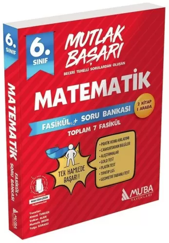 Muba Yayınları 6. Sınıf Matematik Mutlak Başarı Fasikül Soru Bankası -