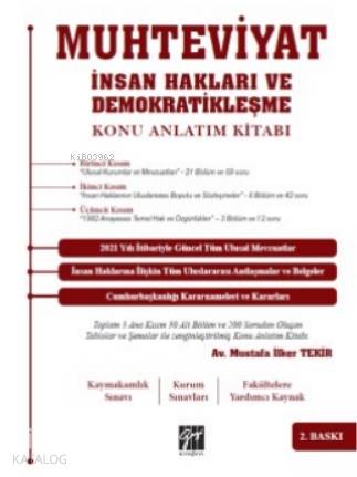 Muhteviyat İnsan Hakları ve Demokratikleşme Konu Anlatım Kitabı