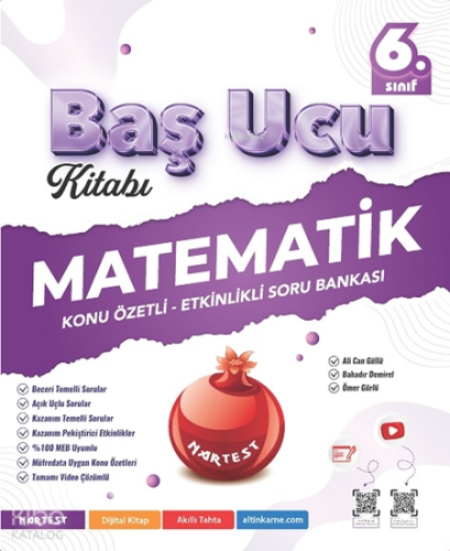 Nartest 6. Sınıf Matematik Baş Ucu Kitabı Maarif Modeli