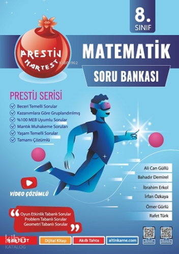 Nartest Yayınevi 8. Sınıf Prestij Matematik Soru Bankası