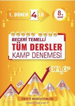 Nartest Yayınları 8. Sınıf 1. Dönem LGS Gold Tüm Dersler 4lü Kamp Denemesi Omage Nartest