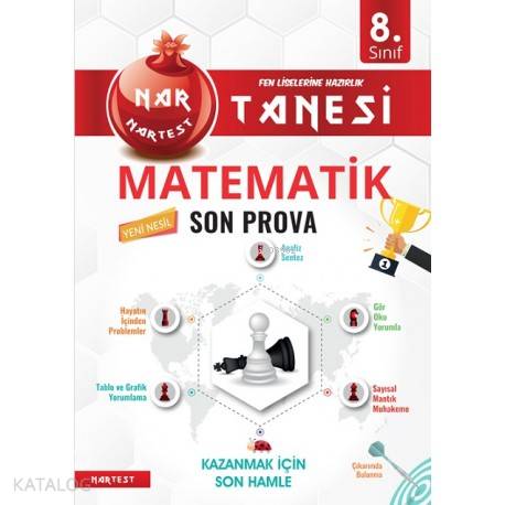 Nartest Yayınları 8. Sınıf LGS Matematik Nar Tanesi Son Prova Nartest 