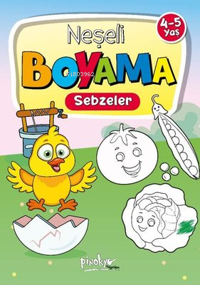 Neşeli Boyama Sebzeler 4 - 5 Yaş - Kitapiks.com