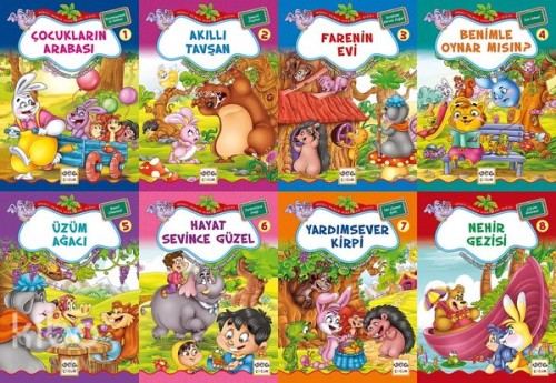 Neşeli Orman Hikayeleri Seti (8 Kitaplık Değerler Eğitimi Dizisi)