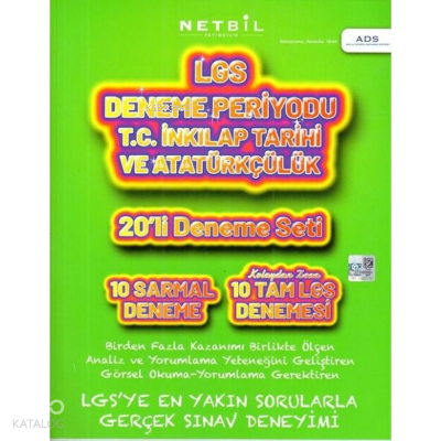 Netbil 8. Sınıf LGS T.C İnkılap Tarihi ve Atatürkçülük Periyot 20 li Deneme Seti