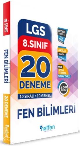 Netfen Yayınları 8. Sınıf LGS Fen Bilimleri 20 Deneme Netfen 