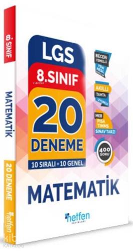 Netfen Yayınları 8. Sınıf LGS Matematik 20 Deneme Netfen 