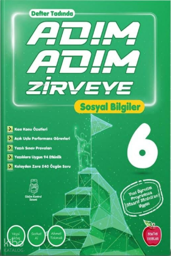 Newton Yayınları Adım Adım Zirveye 6. Sınıf Sosyal Bilgiler (Defter Tadında, Video Çözümlü)