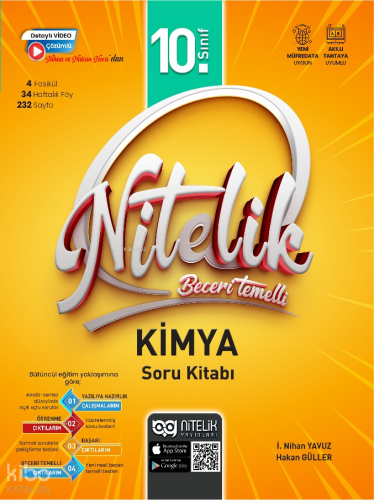 Nitelik 10.Sınıf Beceri Temelli Kimya Soru Kitabı