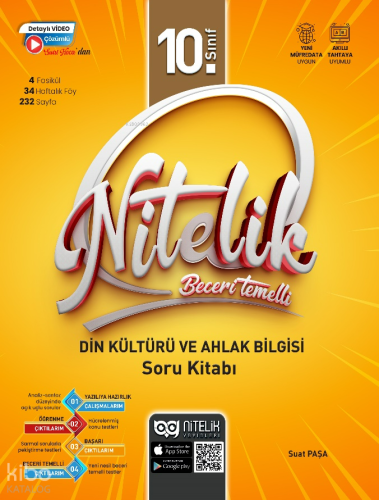 Nitelik Yayınları 10. Sınıf Beceri Temelli Din Kültürü Ve Ahlak Bilgisi Soru Kitabı