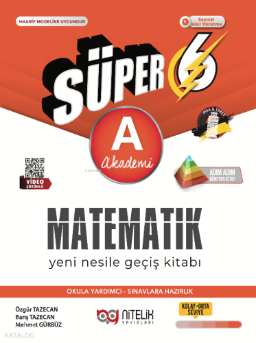 Nitelik Yayınları 6. Sınıf (A) Süper Matematik Yeni Nesil Geçiş Kitabı