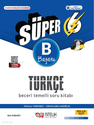 Nitelik Yayınları 6. Sınıf Süper Türkçe B Beceri Temelli Soru Kitabı