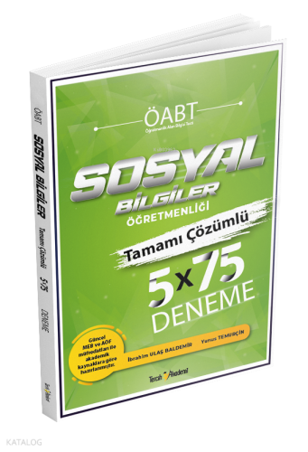 Tercih Akademi 2021 ÖABT Sosyal Bilgiler Öğretmenliği 5x75 Deneme Çözümlü