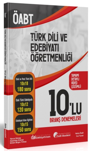 ÖABT Türk Dili ve Edebiyatı 10 Deneme Çözümlü - Kitapiks.com