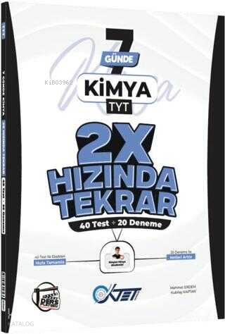 Oktet Yayınları TYT Kimya 2X Hızında Tekrar Deneme