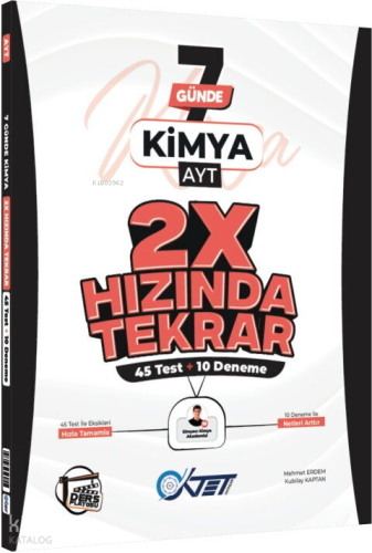 Oktet Yayınları AYT Kimya Ders Platosu 7 Günde 2X Hızında Tekrar Deneme