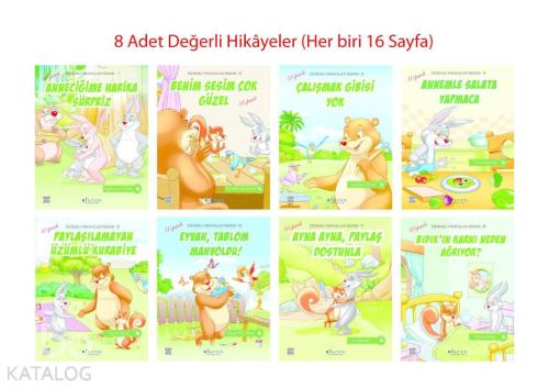 Okul Öncesi El Yazılı Değerli Hikaye 8'Lİ