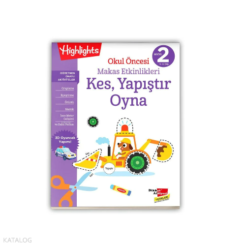 Okul Öncesi Makas Etkinlikleri Kes, Yapıştır, Oyna 2. Seviye