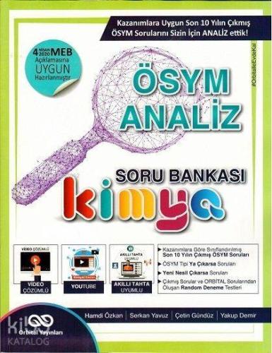 Orbital Yayınları TYT AYT Kimya ÖSYM Analizli 2020 Özel Soru Bankası Orbital 