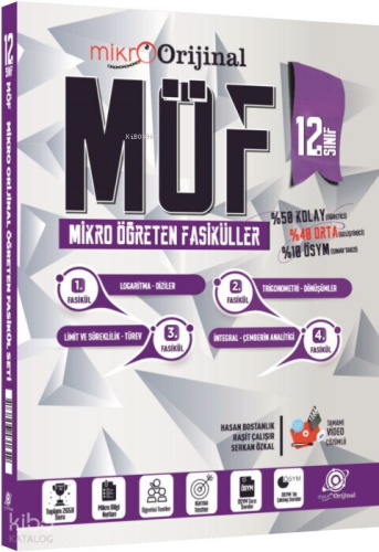 Orijinal Mikro 12. Sınıf Matematik MÖF Mikro Öğreten 4'lü Fasikül Seti