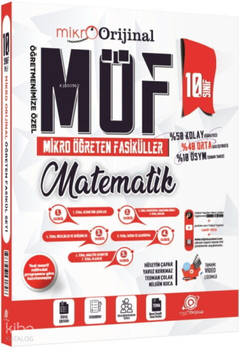 Orijinal Yayınları 10. Sınıf Matematik MÖF Mikro Öğreten 5'li Fasikül Seti