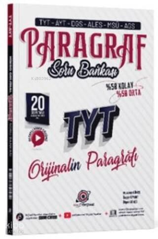 Orijinal Yayınları TYT Paragraf Mikro Soru Bankası