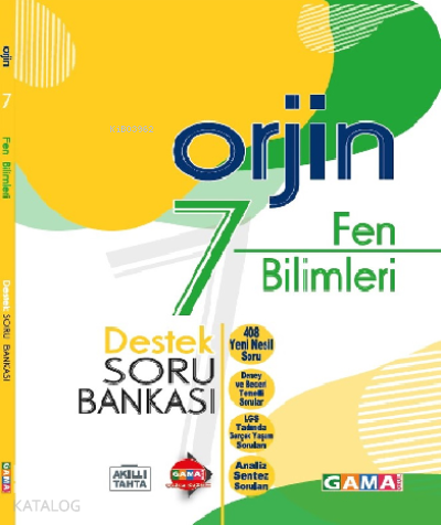 Orjin 7 Fen Bilimleri Destek Soru Bankası + 20 Deneme (2 Kitap)