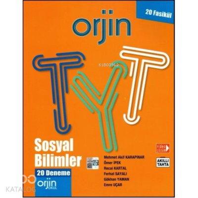 Orjin Tyt Sosyal Bilimler Denemeleri (20 Deneme)