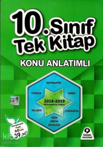 Örnek Akademi Yayınları 10. Sınıf Tek Kitap Konu Anlatımlı Örnek Akade