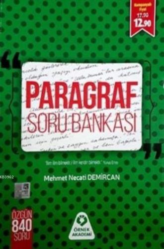 Örnek Akademi Yayınları Paragraf Soru Bankası Örnek Akademi