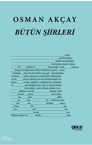 Osman Akçay Bütün Şiirleri