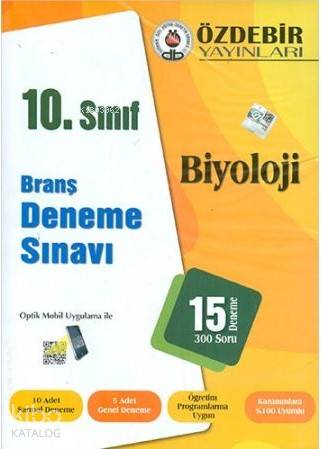 Özdebir 10.Sınıf Biyoloji Branş Deneme Sınavı - Kitapiks.com