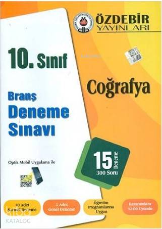 Özdebir 10.Sınıf Coğrafya Branş Deneme Sınavı - Kitapiks.com