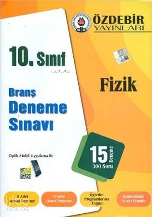 Özdebir 10.Sınıf Fizik Branş Deneme Sınavı - Kitapiks.com