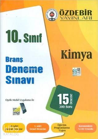 Özdebir 10.Sınıf Kimya Branş Deneme Sınavı
