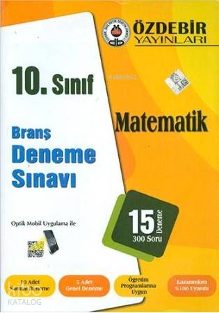 Özdebir 10.Sınıf Matematik Branş Deneme Sınavı - Kitapiks.com